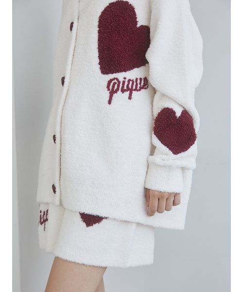 セール】【ONLINE限定】【UNISEX】ハートジャガードカーディガン