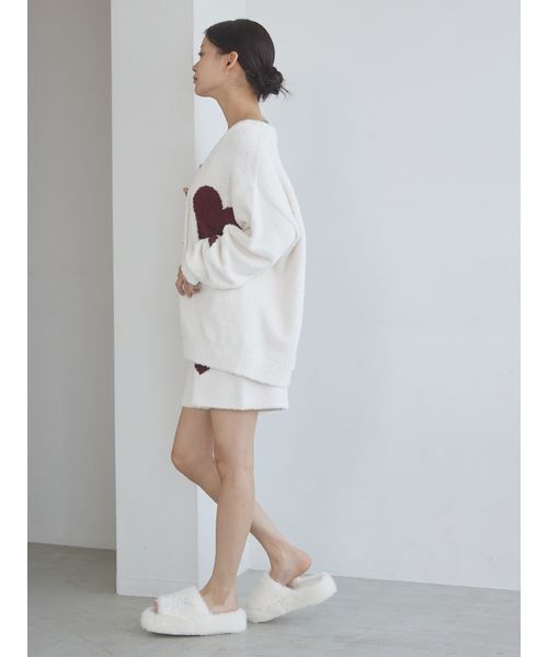 セール】【ONLINE限定】【UNISEX】ハートジャガードカーディガン