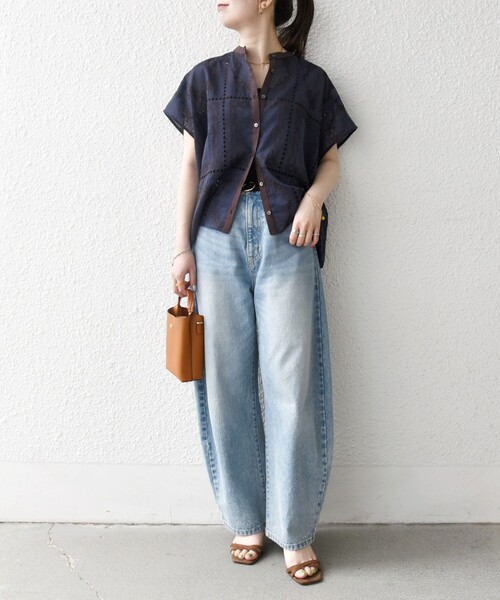 セール】SHIPS any:〈手洗い可能〉エンブロイダリー レース シアー