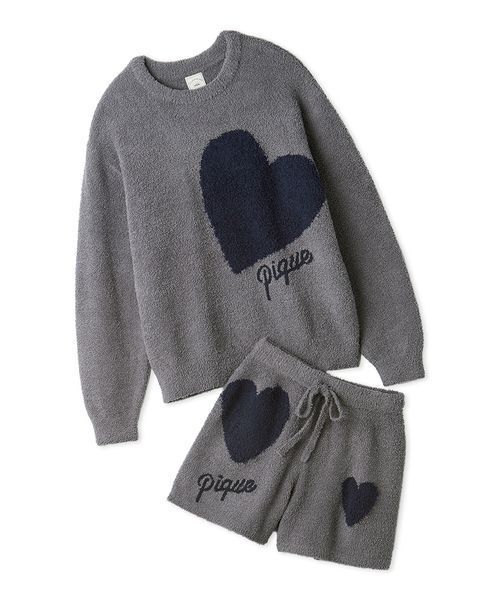 セール】【ONLINE限定】ハートジャガードプルオーバー＆ショートパンツ