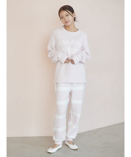 パウダーロゴジャガードプルオーバー＆ロングパンツセット（ルーム
