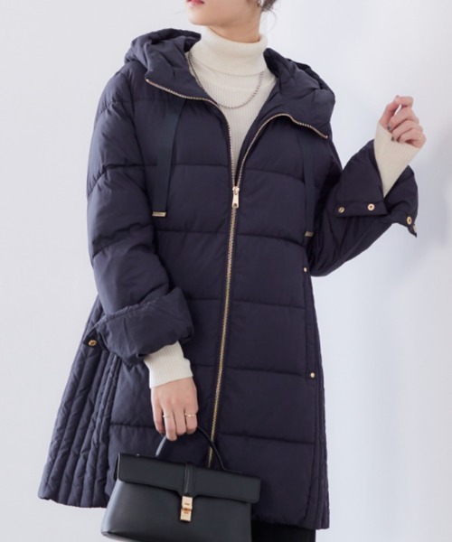 RIRIYANO（リリヤーノ）の「サイドキルト切替中綿コート（ダウン
