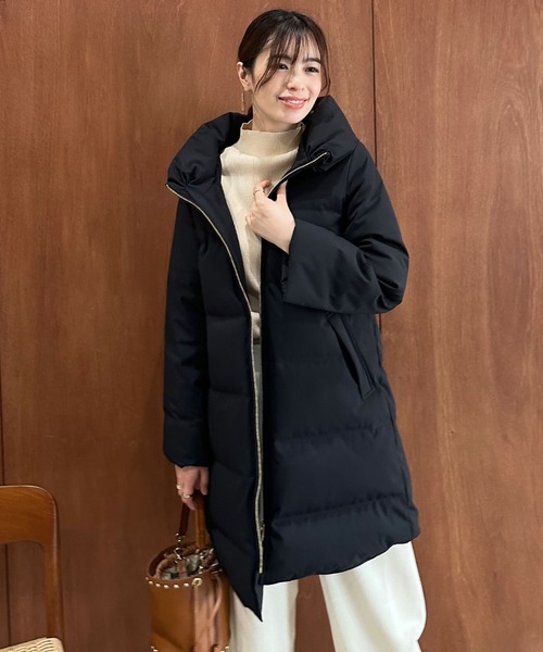 シームレスボリュームカラーロングダウン（ダウンジャケット/コート