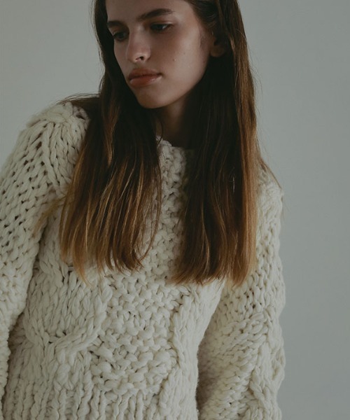 セール】ハンドニットケーブルプルオーバー（ニット/セーター）｜ETRE