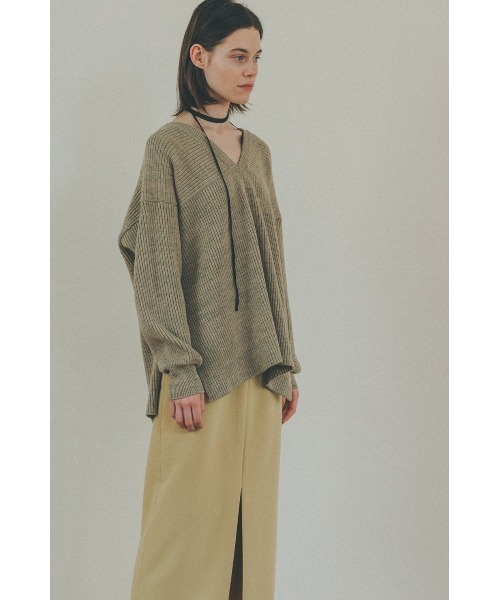 CLANE（クラネ）の「MIX COLOR STRING WIDE KNIT TOPS（ニット