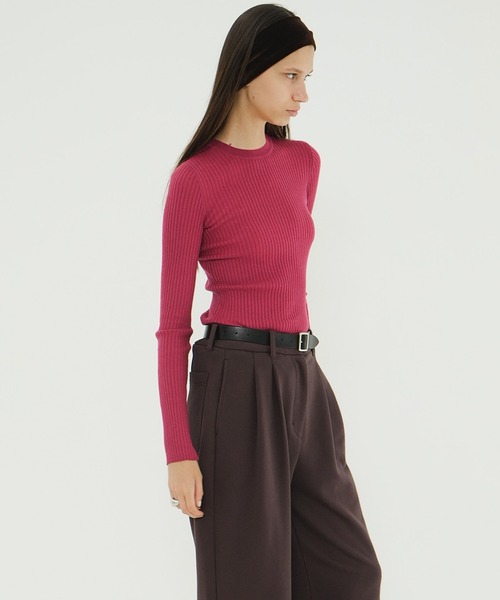 セール】SHEER RIB KNIT TOPS（ニット/セーター）｜CLANE（クラネ）の