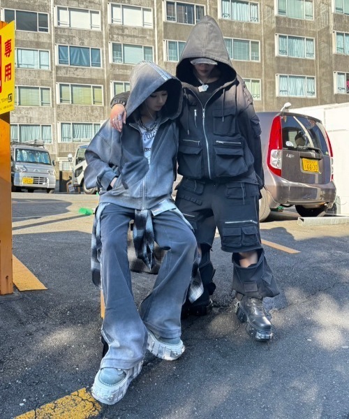 セール】【RACER WORLDWIDE】Faded Metallic Track Hoodie