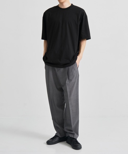 ATON / エイトン】TWIST WOOL TROPICAL TWO TUCKED EASY PANTS