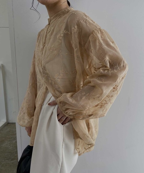 I_am（アイアム）の「flower embroidery blouse（シャツ/ブラウス