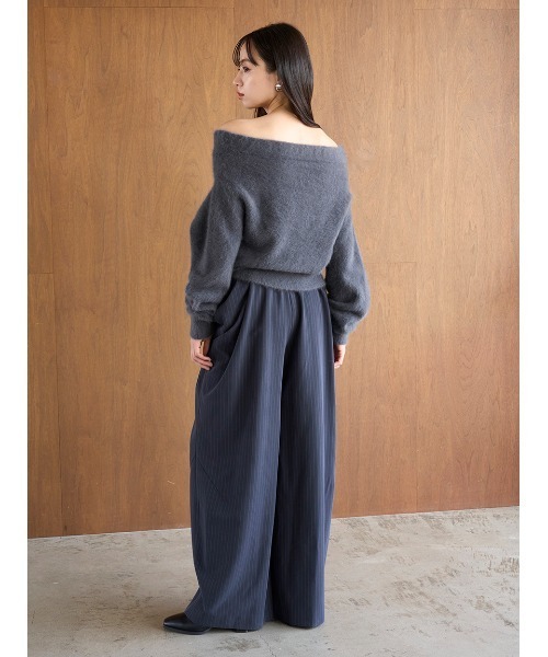 セール】【HIGH QUALITY】フォックスカシミヤオフショルプルオーバー