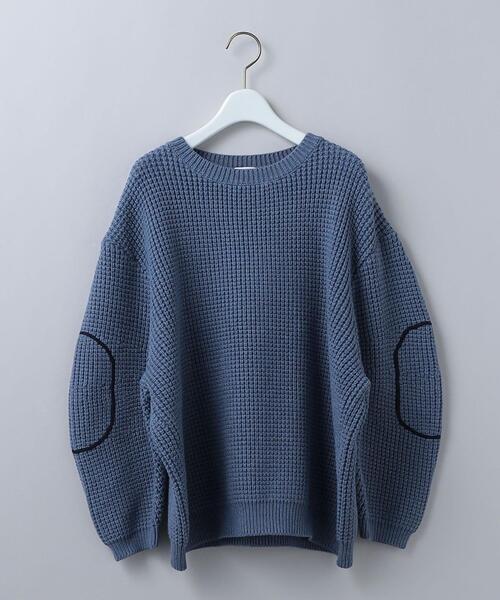 6（ロク）の「＜6(ROKU)＞TAPE ELBOW CREW NECK/ニット（ニット