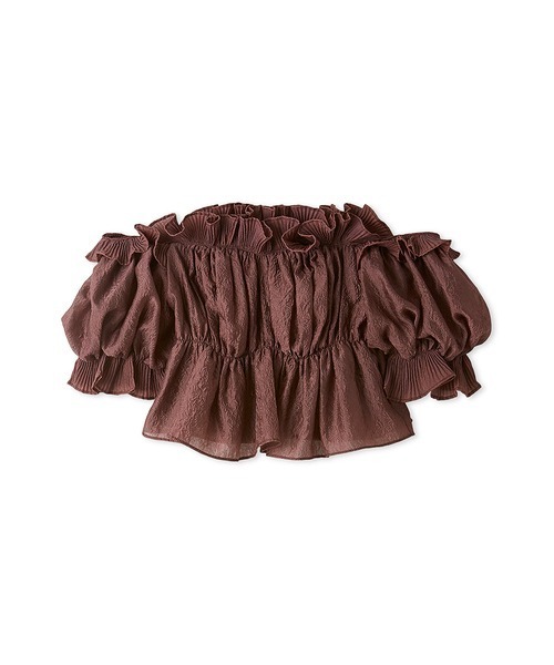 SNIDEL（スナイデル）の「ジャガードボリュームギャザーオフショル