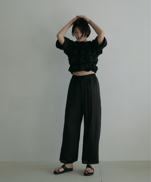 Typewriter Shirring Tops（Tシャツ/カットソー）｜anuke（アンヌーク