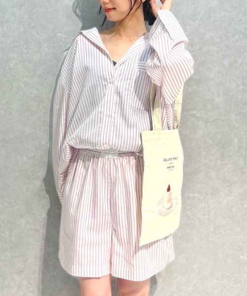 gelato pique（ジェラートピケ）の「ストライプシャツ（ルームウェア