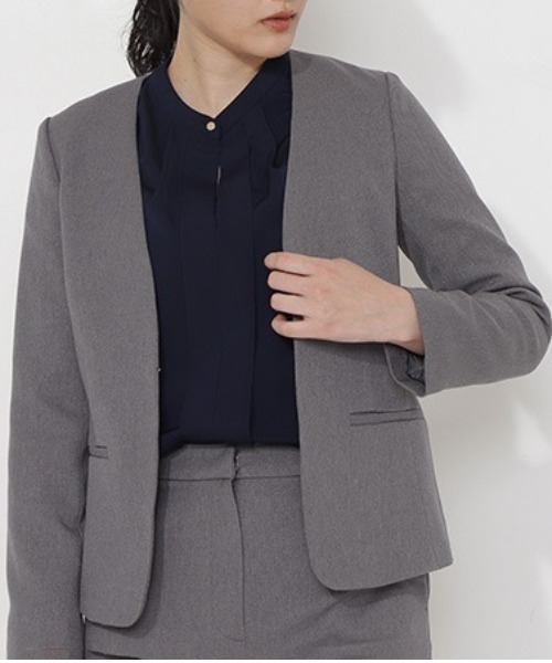 セットアップノーカラージャケット（ノーカラージャケット）｜NATURAL