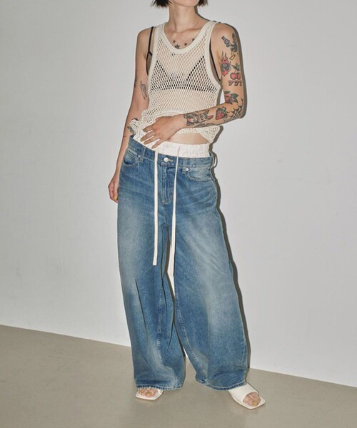 TODAYFUL/トゥデイフル】レイヤードウエストデニム/Layered Waist