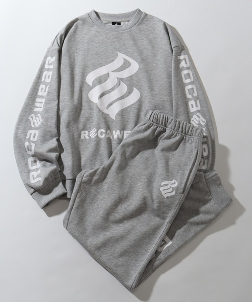 セール】【ROCAWEAR/ロカウェア】ロゴスウェットセットアップ/上下
