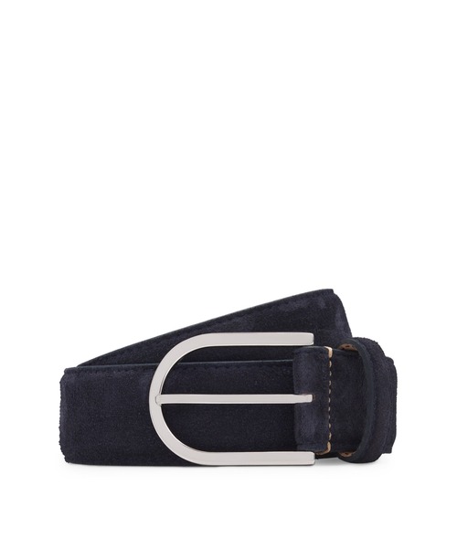 セール】イタリアンスエード ベルト ラウンドブラスバックル（ベルト