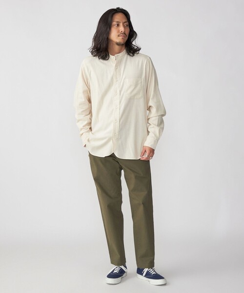 セール】【SHIPS別注】IKE BEHAR: ワイドコーデュロイ バンドカラー