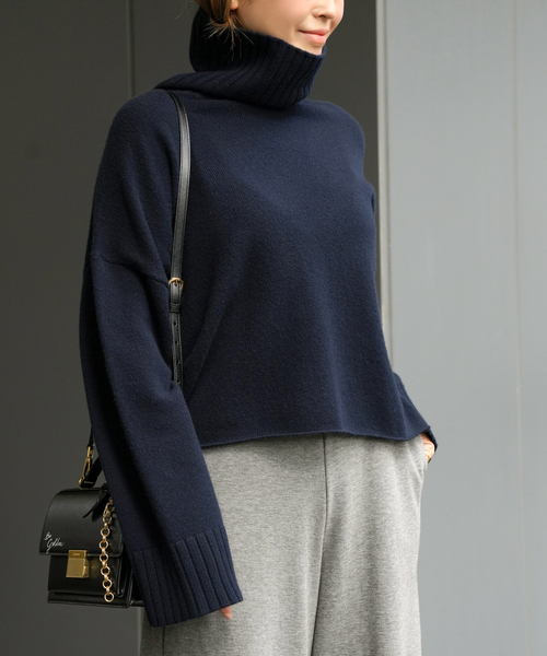 Cropped タートルネック ニット（ニット/セーター）｜Deuxieme Classe
