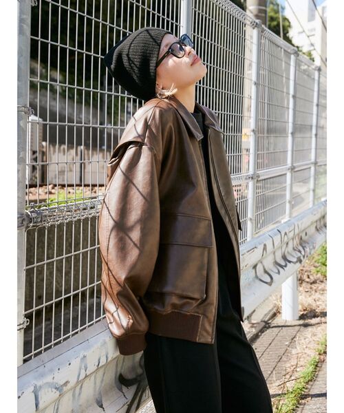 Ungrid（アングリッド）の「フェイクレザーブルゾン（ブルゾン）」 - WEAR