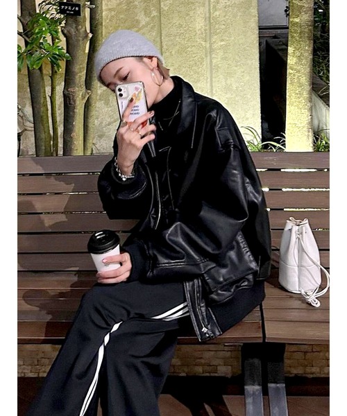 Ungrid（アングリッド）の「フェイクレザーブルゾン（ブルゾン）」 - WEAR