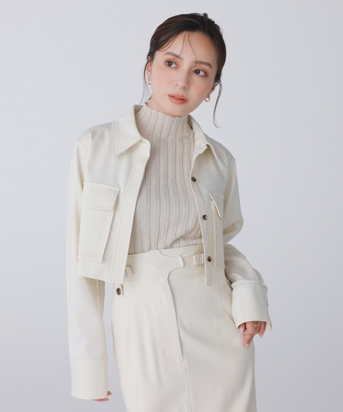 セール】ダブルポケットクロップドシャツ（シャツ/ブラウス）｜anuans