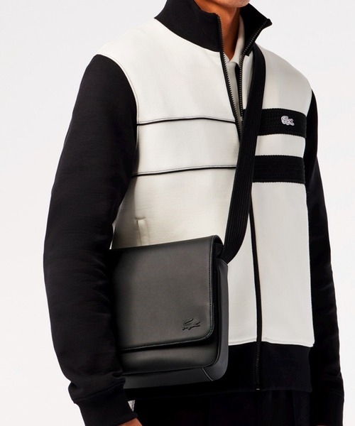 メンズクラシック スリムフラップサッチェルバッグ / ショルダーバッグ