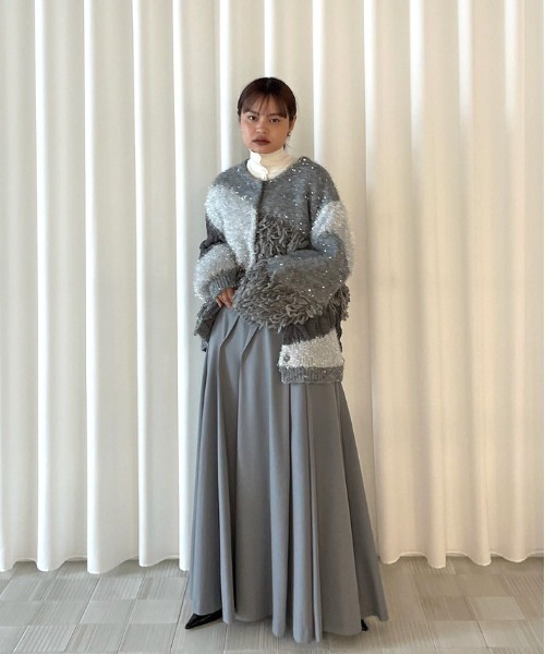 UND MIX YARN PATCHWORK KNIT CARDIGAN（カーディガン/ボレロ）｜Ameri