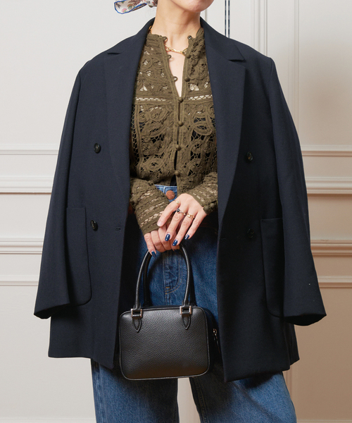 IENA LA BOUCLE 強撚サージテーラードジャケット（テーラード