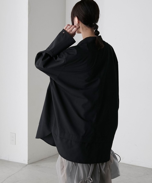 forksy.】レイヤードヘムデザインオーバーサイズシャツ forksy.│MONO