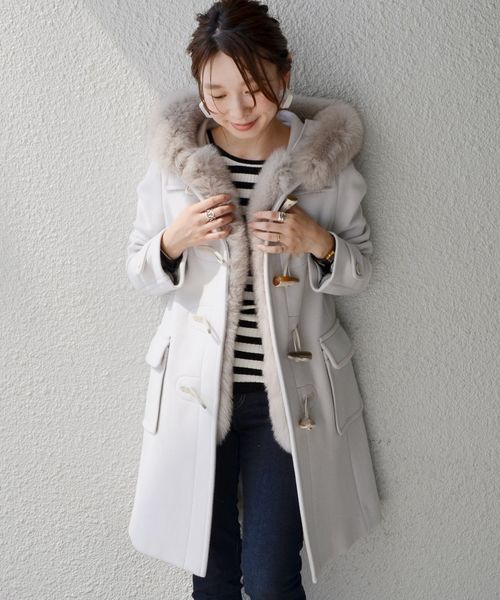 SHIPS（シップス）の「ファーダッフルコートgray◇（ダッフルコート