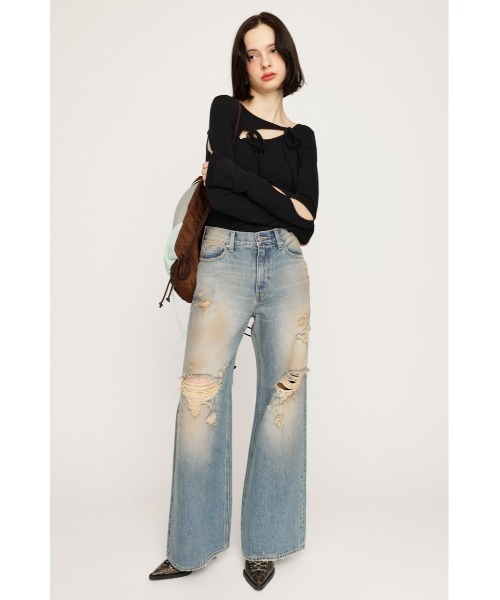 SLY（スライ）の「DAMAGE J/W FLARE PT-C ダメージ ジャストウエスト