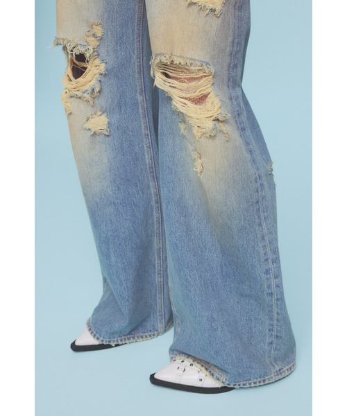 SLY（スライ）の「DAMAGE J/W FLARE PT-C ダメージ ジャストウエスト