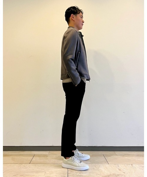 AOURE（アウール）の「ポンチスェード シングルライダースジャケット