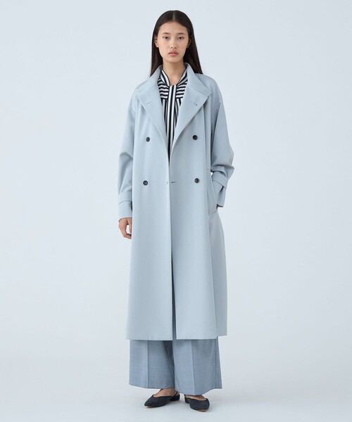 カバートクロス スタンドカラーコート（トレンチコート