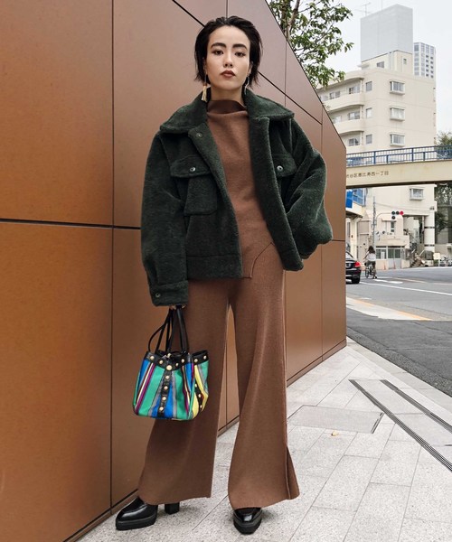 Ameri（アメリ）の「OVER SIZE ECO MOUTON COAT（ムートンコート