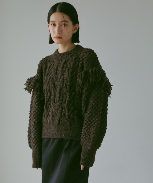 CASA FLINE（カーサフライン）の「フリンジハンドニットプルオーバー