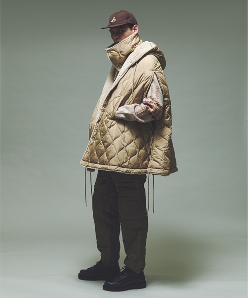 TAION / タイオン】MILITARY RIVERSIBLE DOWN CAPE【U0NISEX