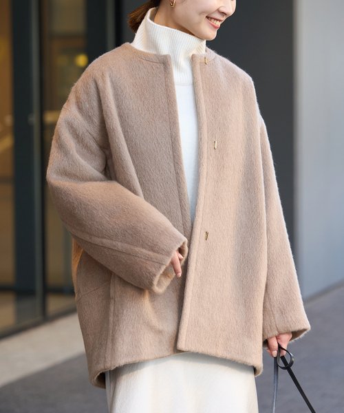 IENA（イエナ）の「モヘアシャギーハーフコート（その他アウター