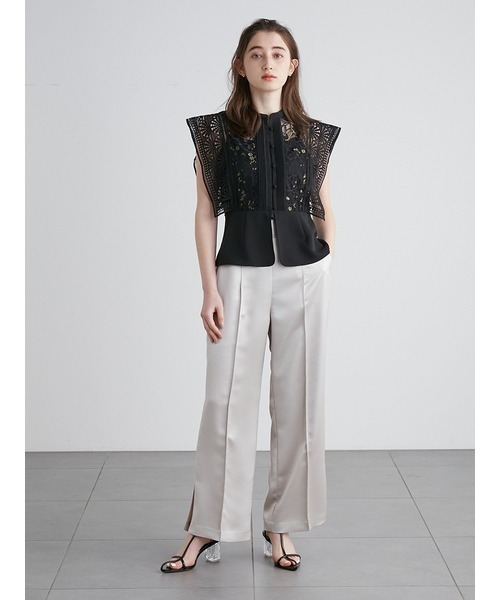 LILY BROWN（リリーブラウン）の「スイッチングレースブラウス（シャツ