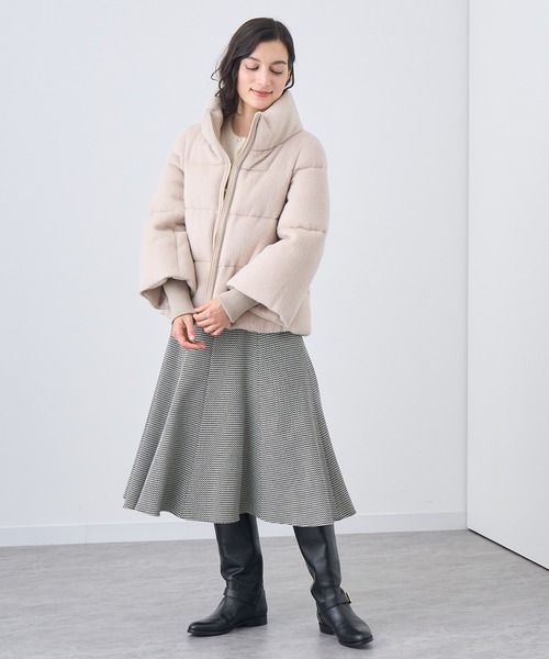 ANAYI（アナイ）の「アルパカシャギーダウンコート（ダウンジャケット