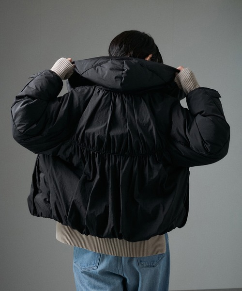 セール】【WEB限定】ギャザーパイピングダウンブルゾン（ダウン