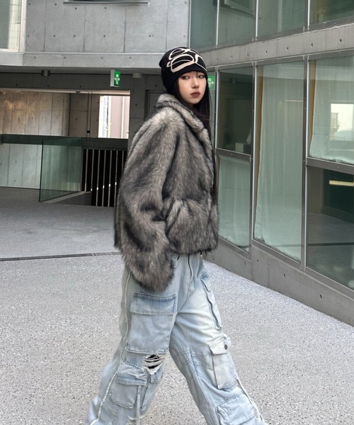 グレーファーショートジャケット（その他アウター）｜KsG