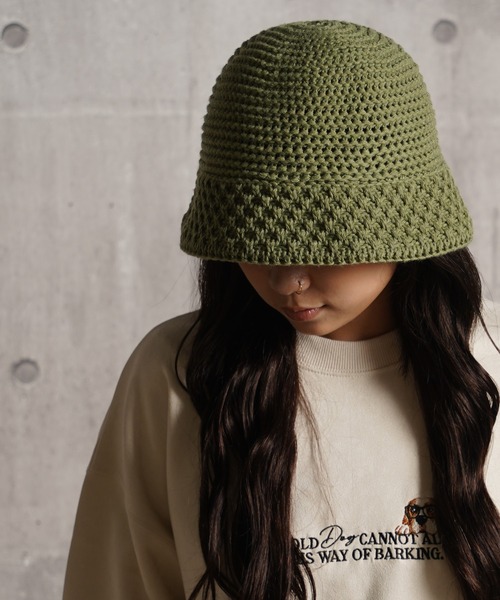 セール】ウール混 編み込み ニットハット / Wool Mix Knit Hat