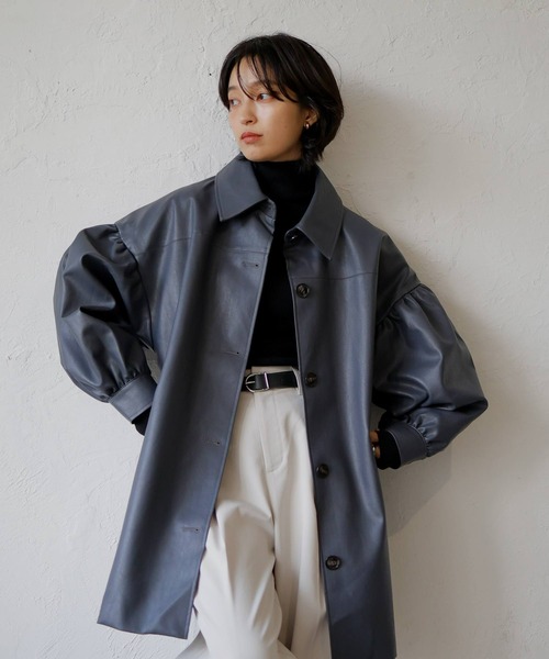 LIAN（リアン）の「フェイクレザーミドルジャケット（その他アウター