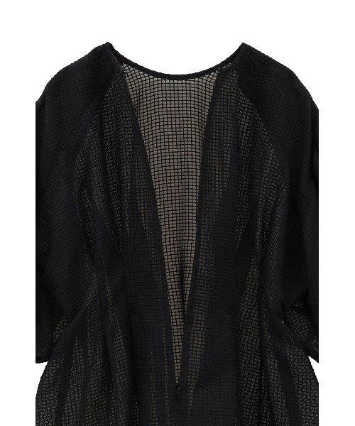 SHEER PLAID VOLUME SLEEVE TOPS（シャツ/ブラウス）｜CLANE（クラネ