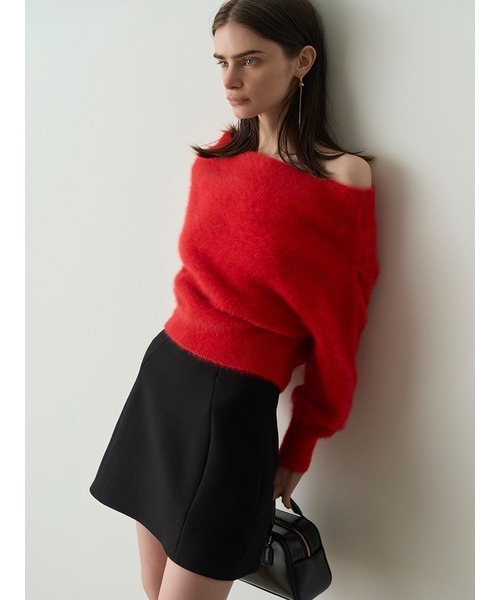 SNIDEL（スナイデル）の「フォックスアルパカオフショルプルオーバー