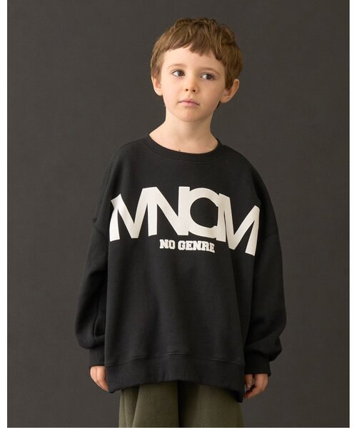 セール】【MNCM】【毛玉バイバイ裏起毛】フロッキープリントビッグ