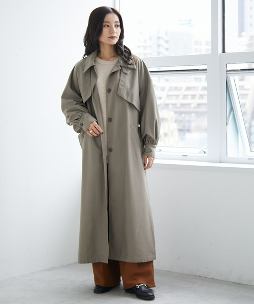ECRIRE（エクリール）の「スタンドカラー対応ツイルトレンチコート